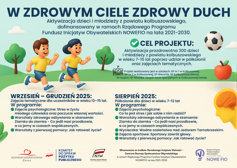 Projekt dla zdrowia z Fundacją Serce w naszej szkole